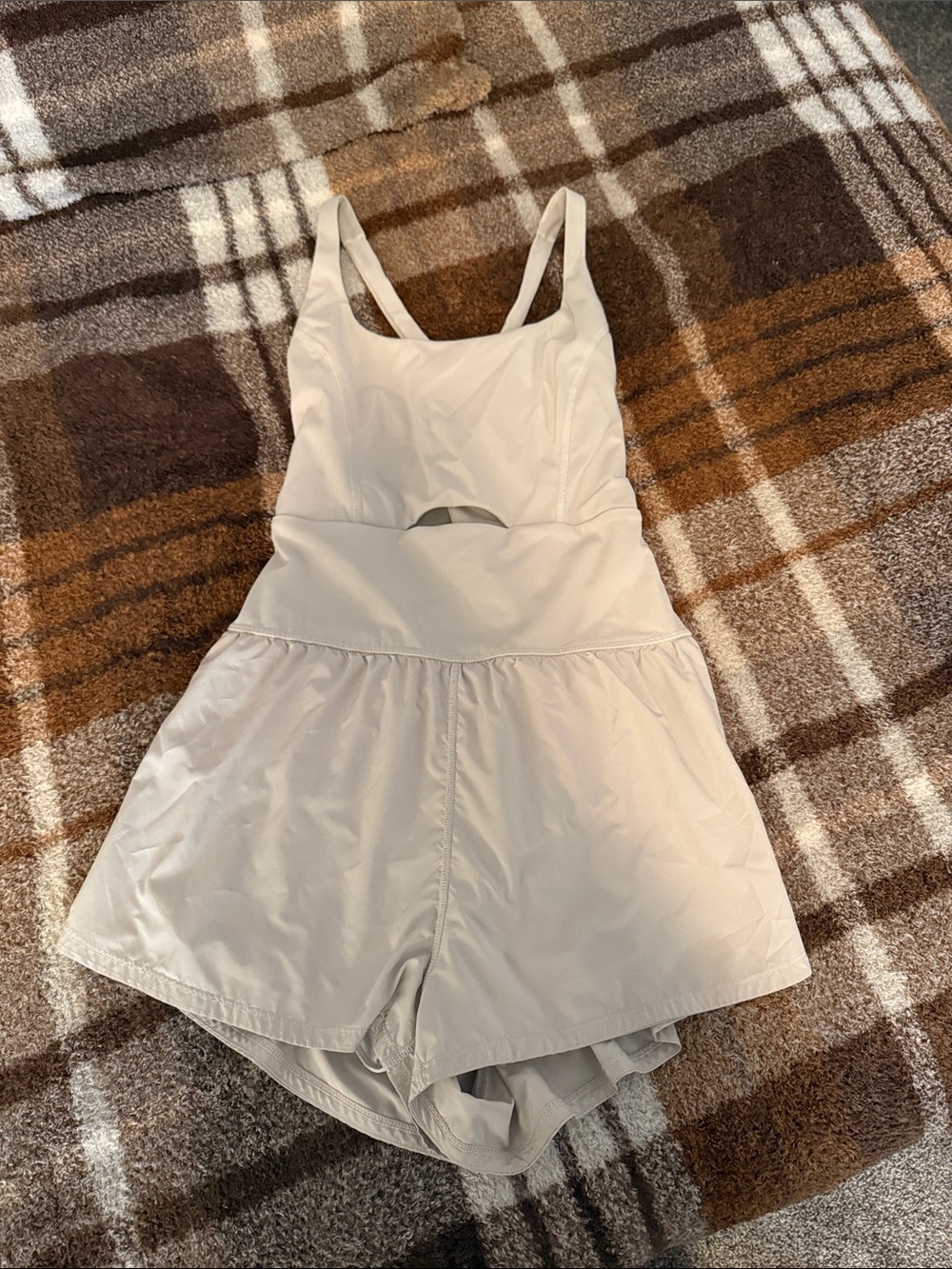 FP Movement by Free People Cream Athletic Romper